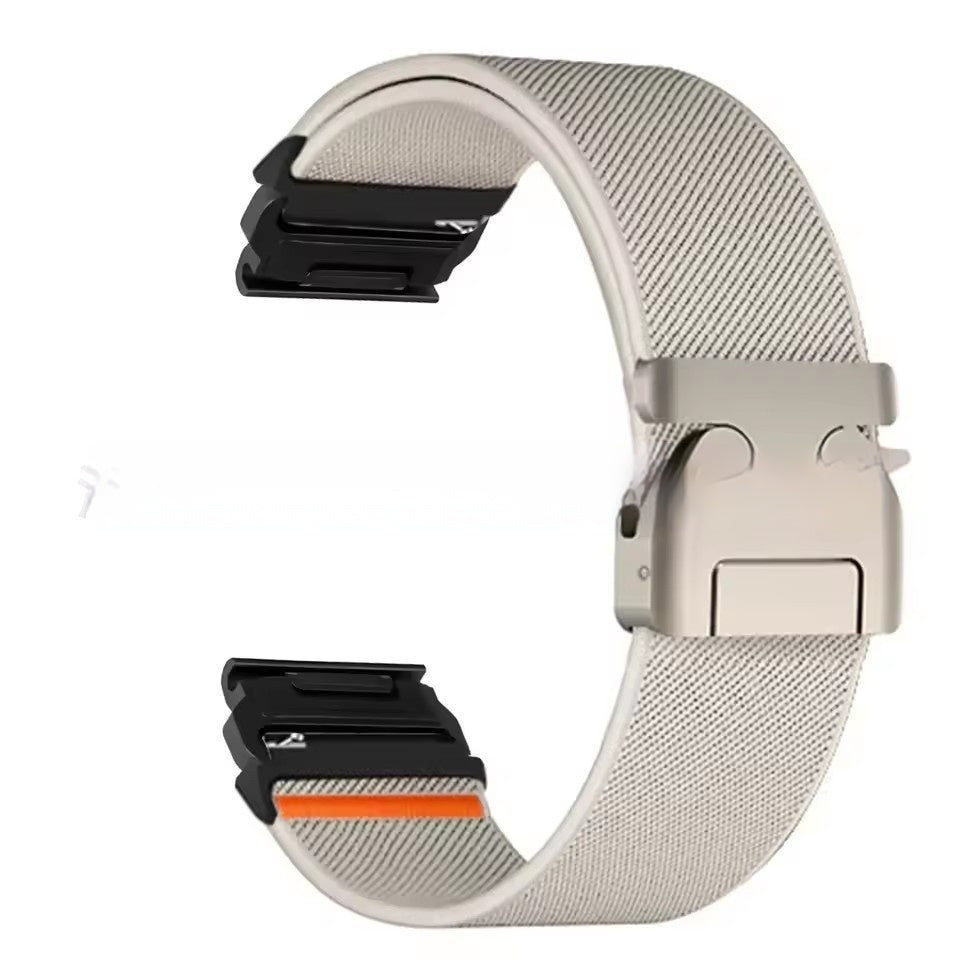 Elastisches Nylon-Armband mit Schirmverschluss 22/26 mm