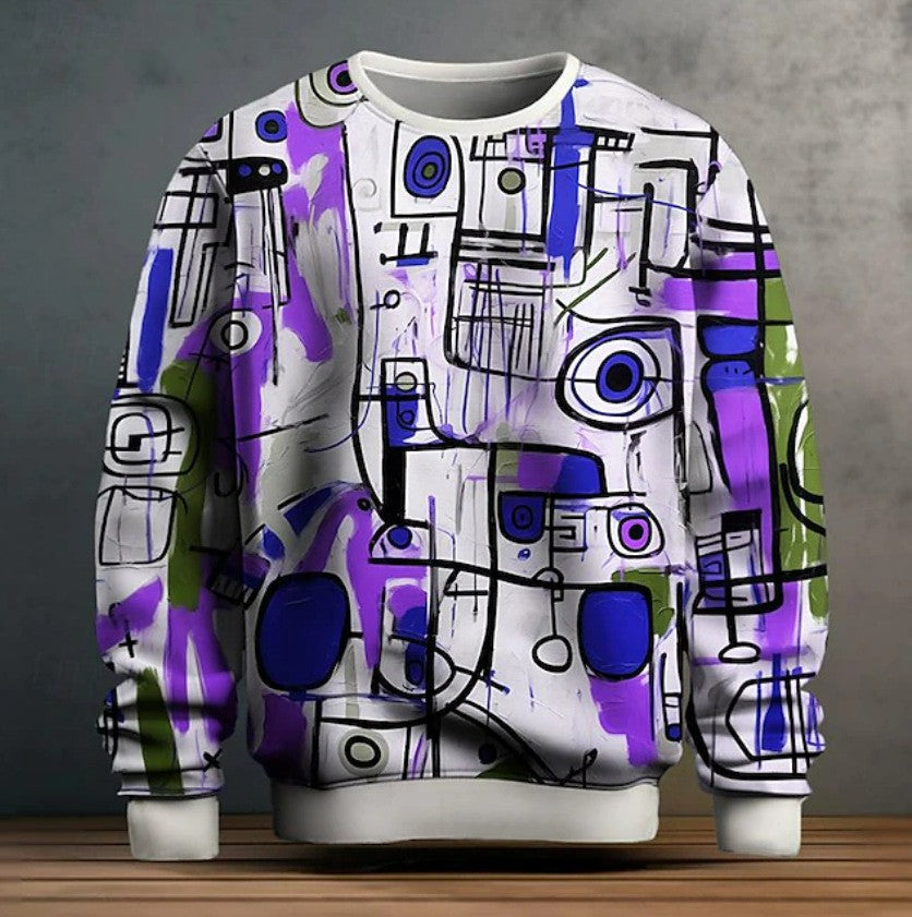 Graffiti Pullover Hoodie für Herren – Bild 5 | LuxeStyle