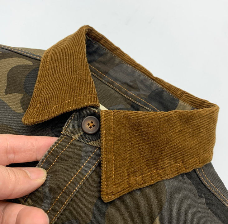 Retro Camouflage Cordhemd für Herren – Bild 2 | LuxeStyle