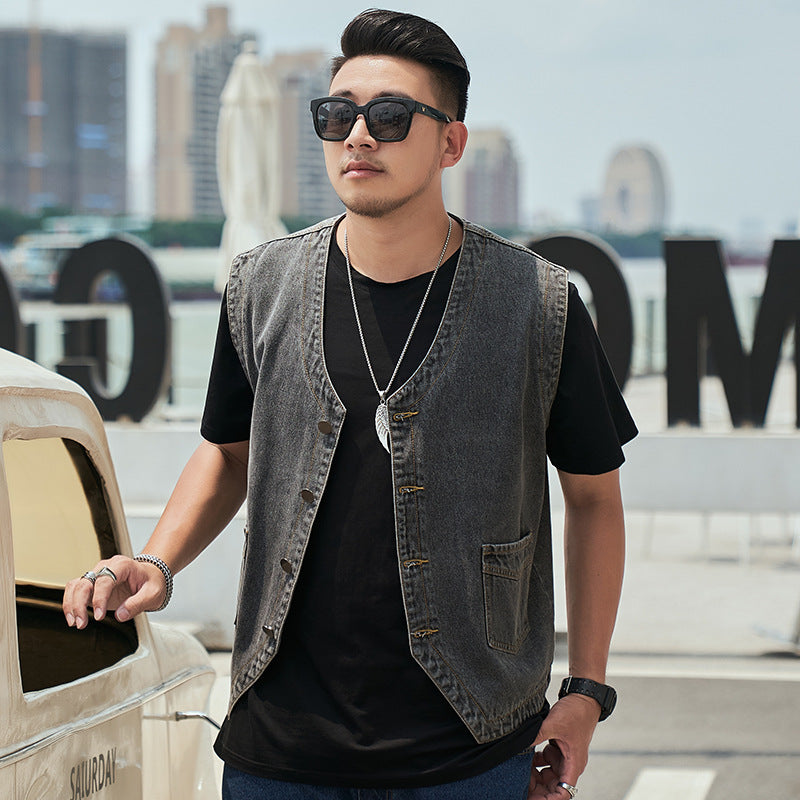 Loose-Fit Denimweste für Herren