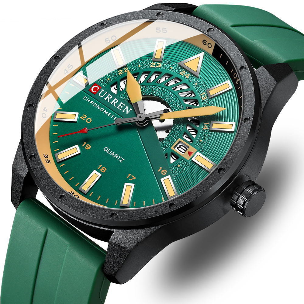 Herren Quarz-Uhr mit Silikonarmband – Bild 6 | LuxeStyle