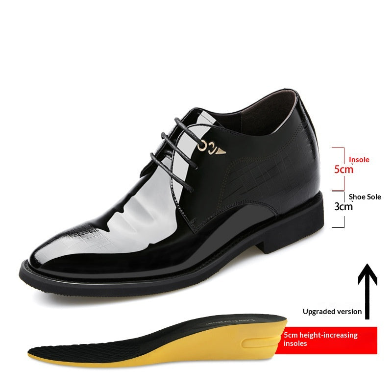 Business-Lederschuhe mit verdecktem Absatz