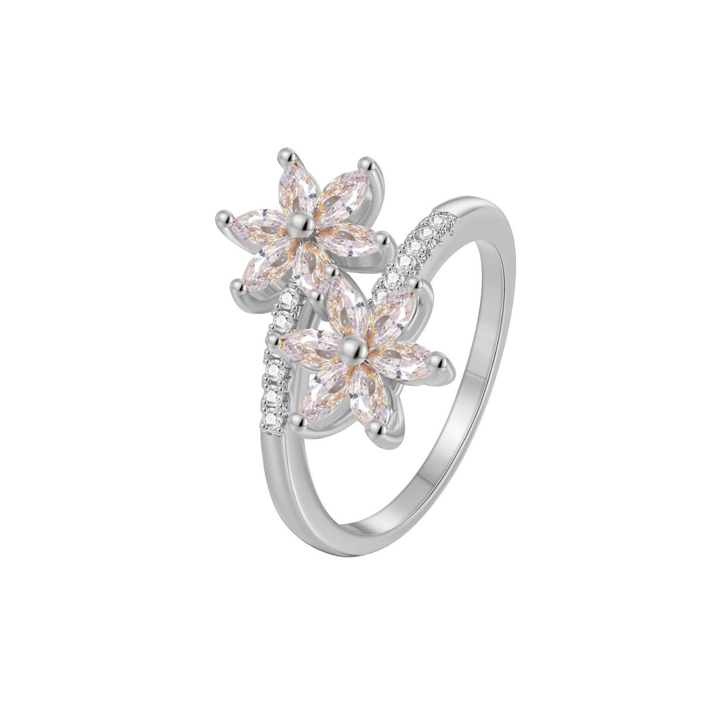 Mori Style Blumenring mit Zirkonia – Bild 5 | LuxeStyle