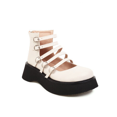 High-Top Schuhe mit Riemenschnalle