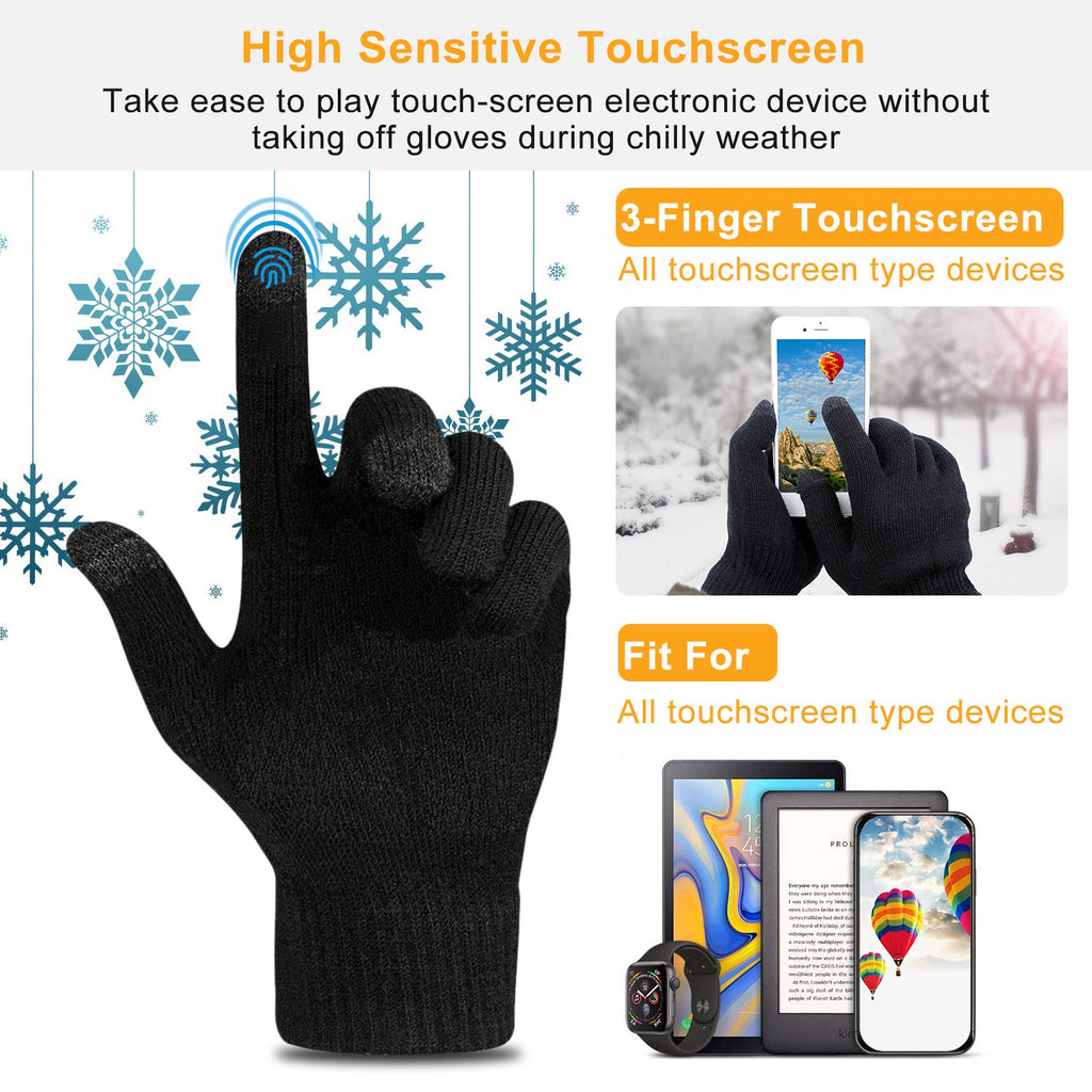 Unisex Strickhandschuhe mit Touchscreen-Funktion