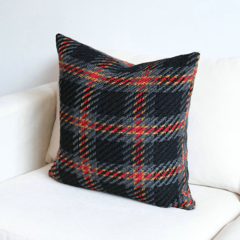 Plaid-Wollekissenbezug – Luxuriöser Stil – Bild 3 | LuxeStyle