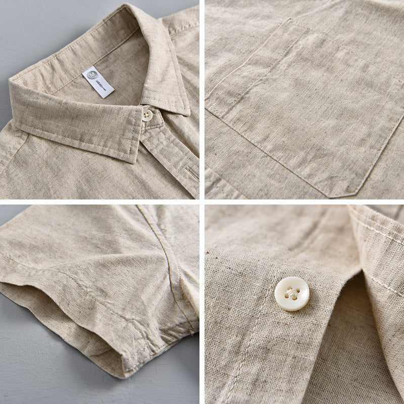 Leinen-T-Shirt mit Kurzärmel | LuxeStyle