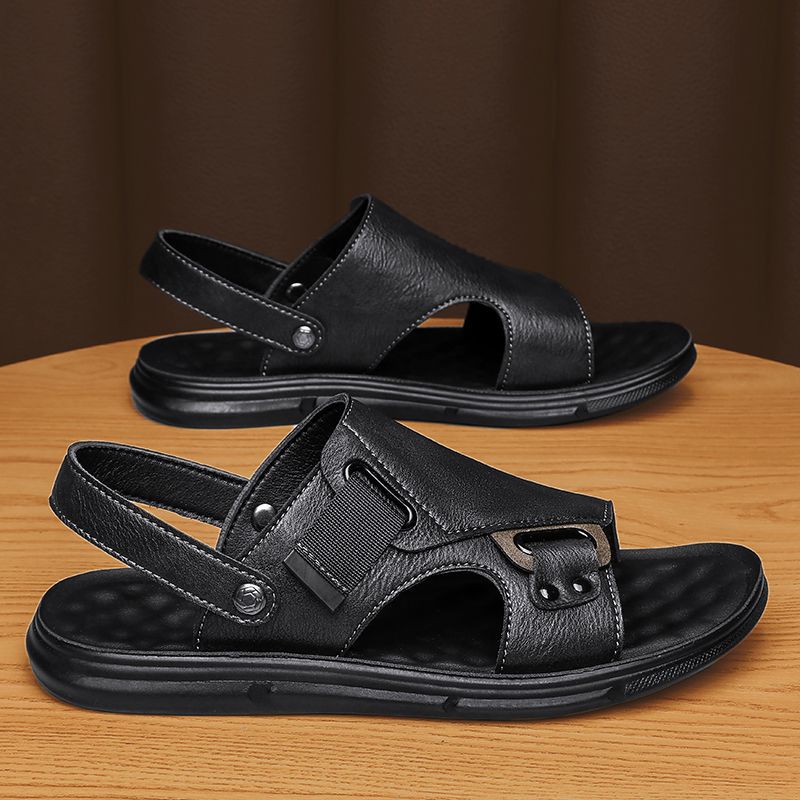 Herren Leder-Sandalen mit dicker Sohle