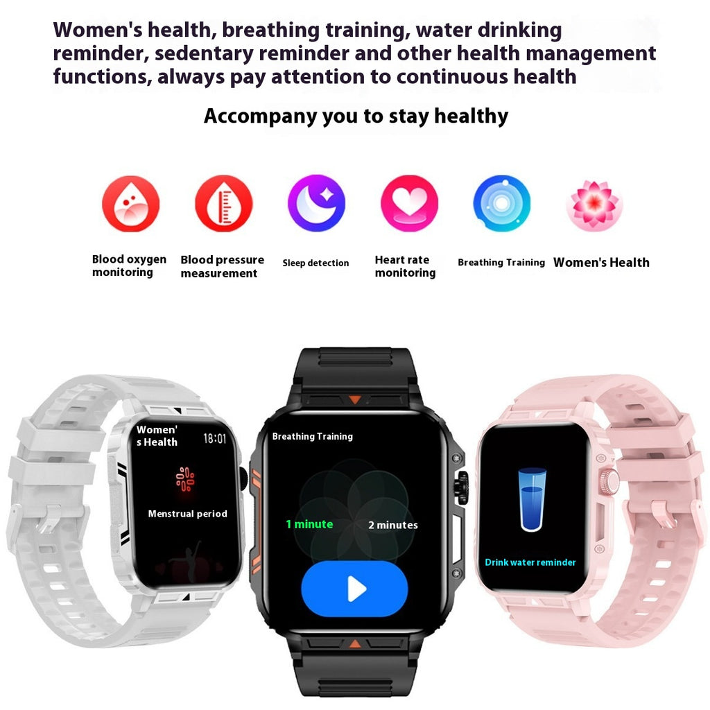 Smart-Armbanduhr mit Anruf- und Fitness-Funktionen