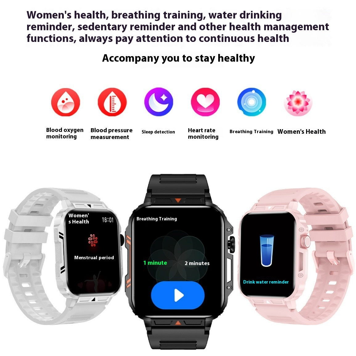 Smart-Armbanduhr mit Anruf- und Fitness-Funktionen