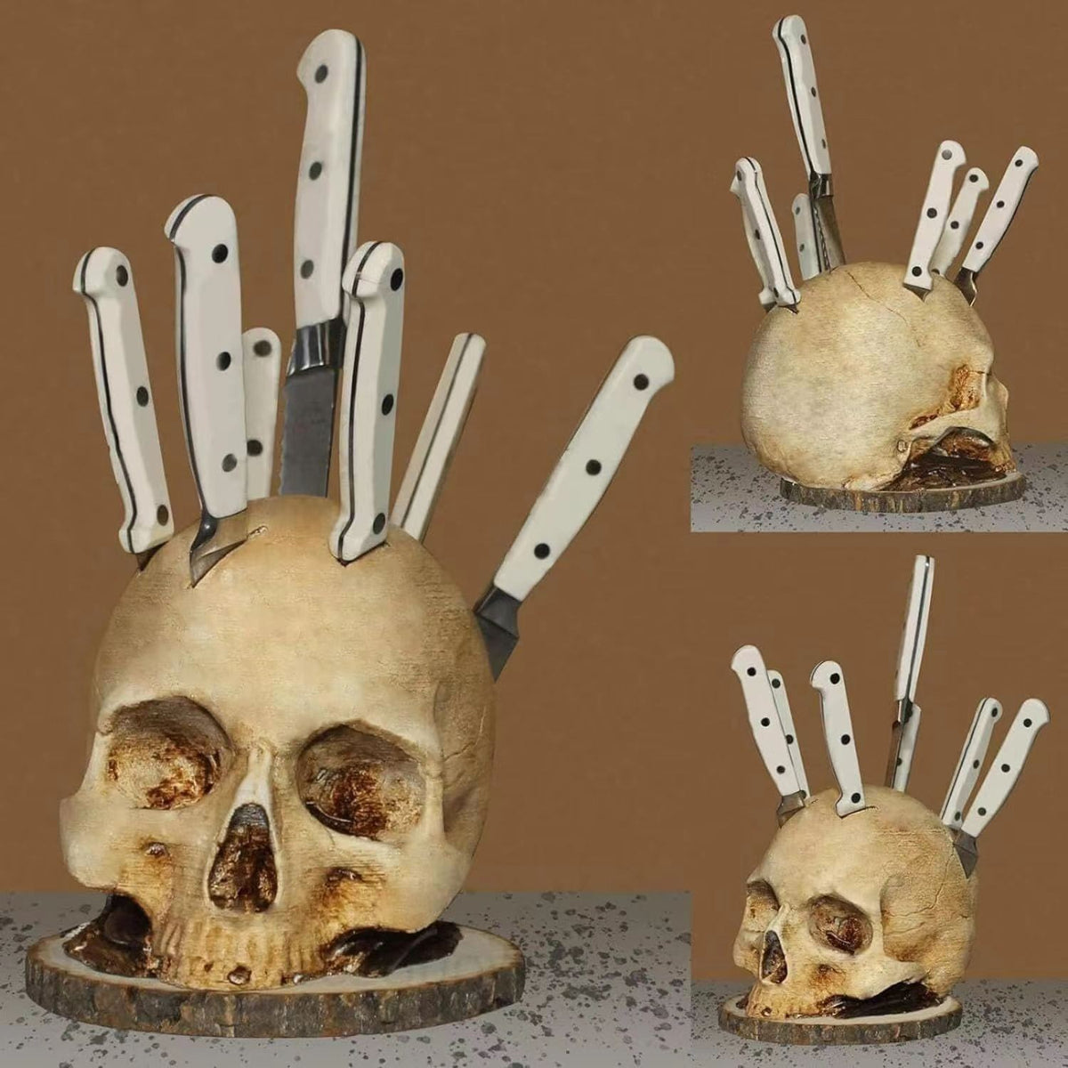 Totenkopf Messerhalter für Halloween – Bild 4 | LuxeStyle