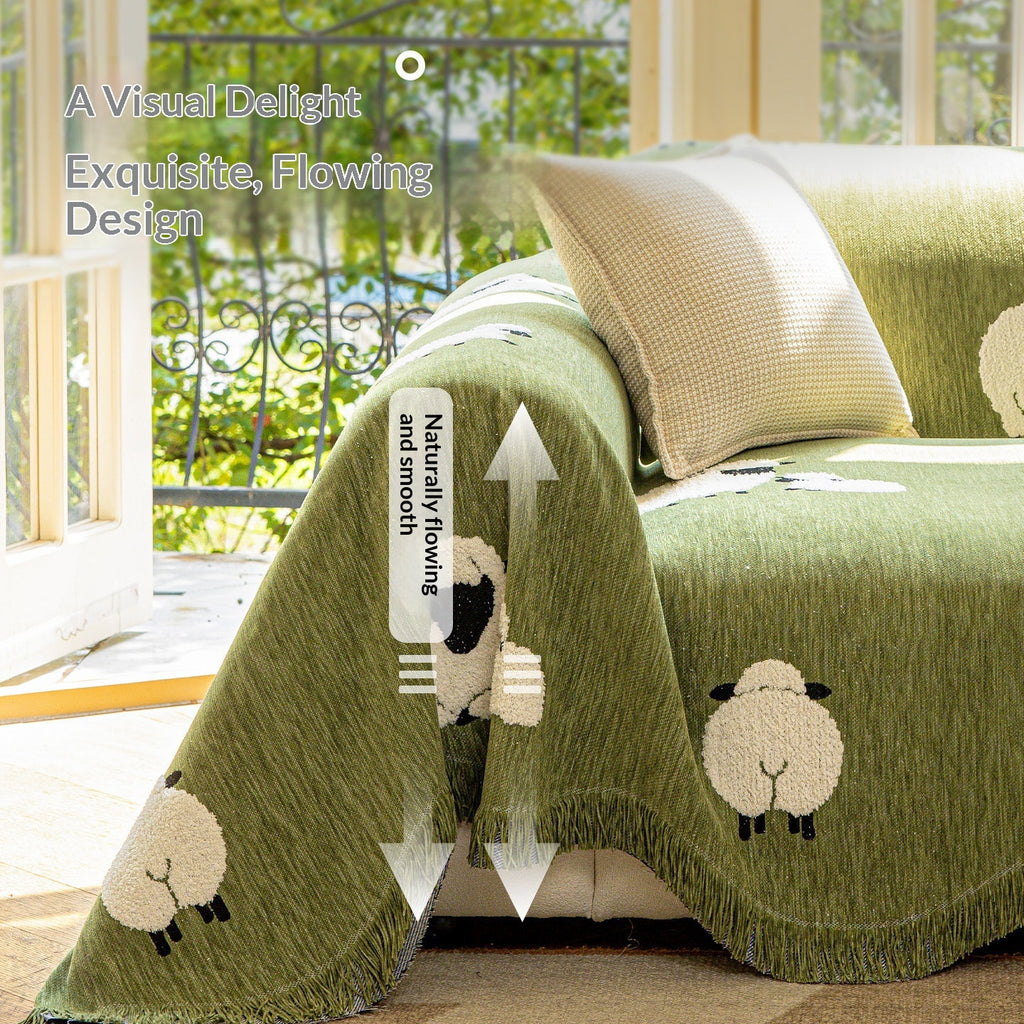 Cartoon Chenille Katzenfeste Vollabdeckung Sofabettdecke – Bild 2 | LuxeStyle