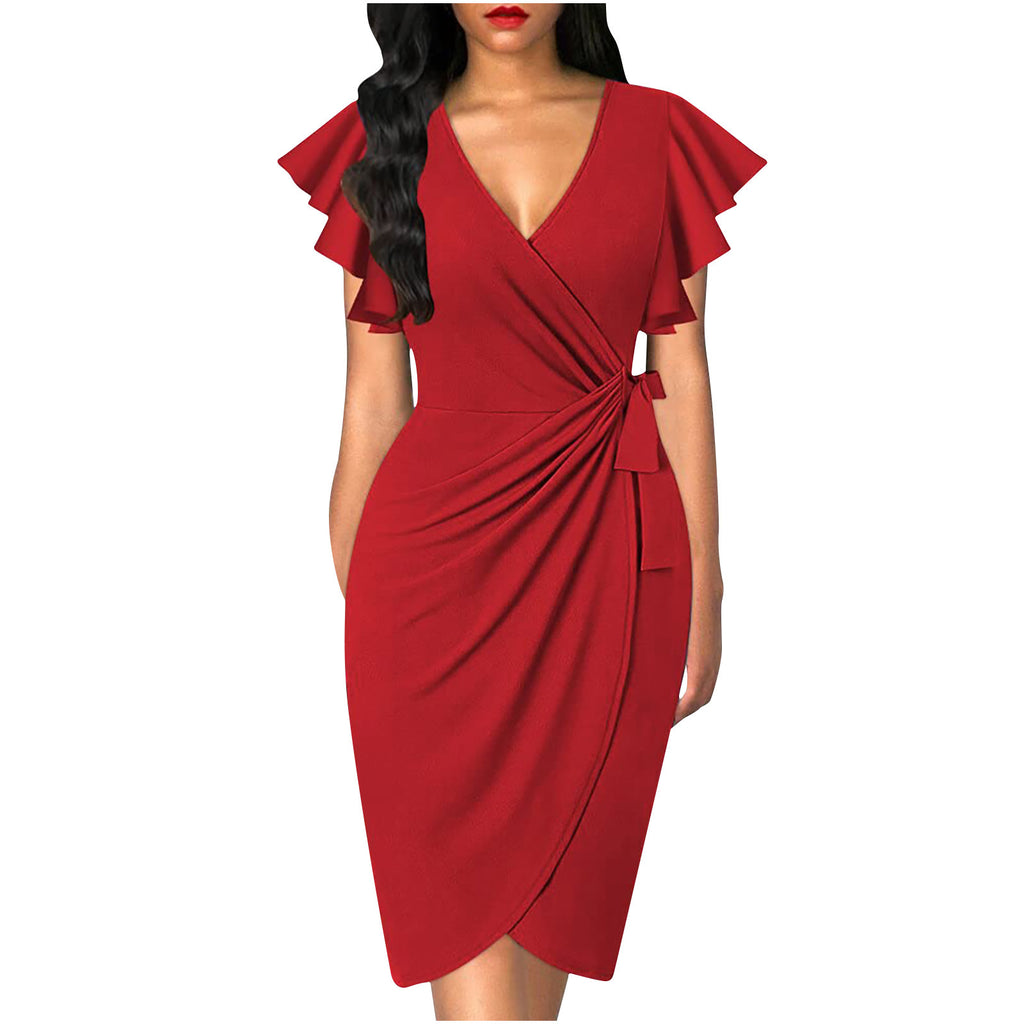 Wickelkleid mit Taillenschnürung – Bild 12 | LuxeStyle