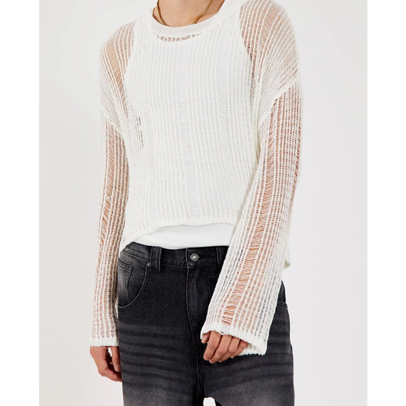 Herren Langarmshirt mit Lochmuster – Bild 7 | LuxeStyle