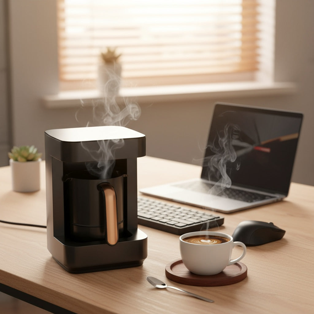 Heiztasse mit Digitaldisplay