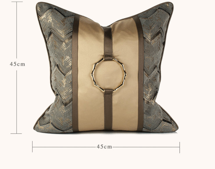 Kissenhülle Kupferring-Ornament – Bild 1 | LuxeStyle