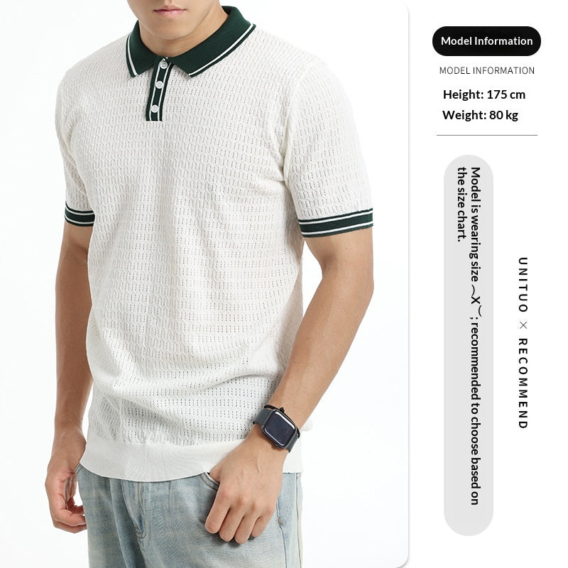 Klassisches Polo-Shirt mit Farbblock-Design – Bild 2 | LuxeStyle