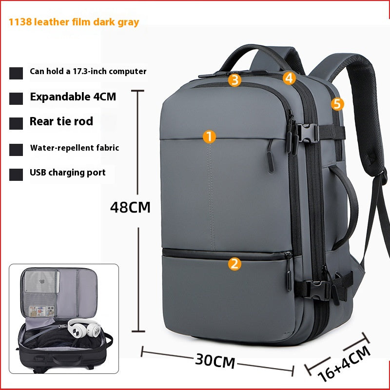 Wasserdichter, skalierbarer Reise-Rucksack – Bild 5 | LuxeStyle