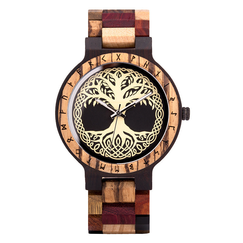 Kreative Holz-Quarzuhr für Herren – Bild 3 | LuxeStyle