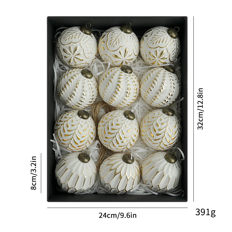 Weihnachtskugeln, antik, 8 cm · 12 Stück – Bild 2 | LuxeStyle