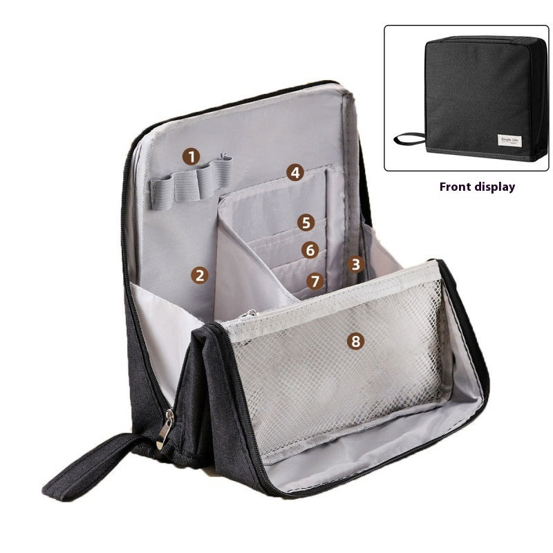 Kosmetiktasche aus Cord – Grosses Fassungsvermögen – Bild 4 | LuxeStyle