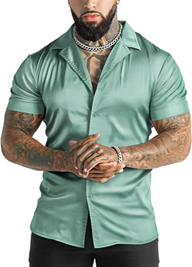 Herren Disco Kurzarmhemd – Bild 11 | LuxeStyle
