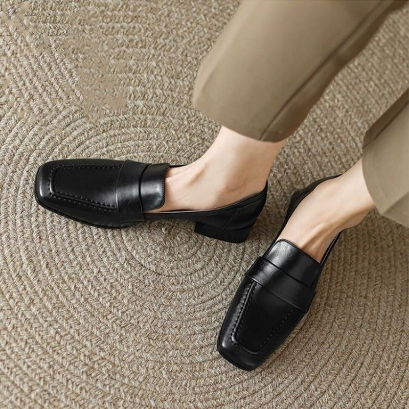 Damen Loafer mit eckiger Zehenpartie