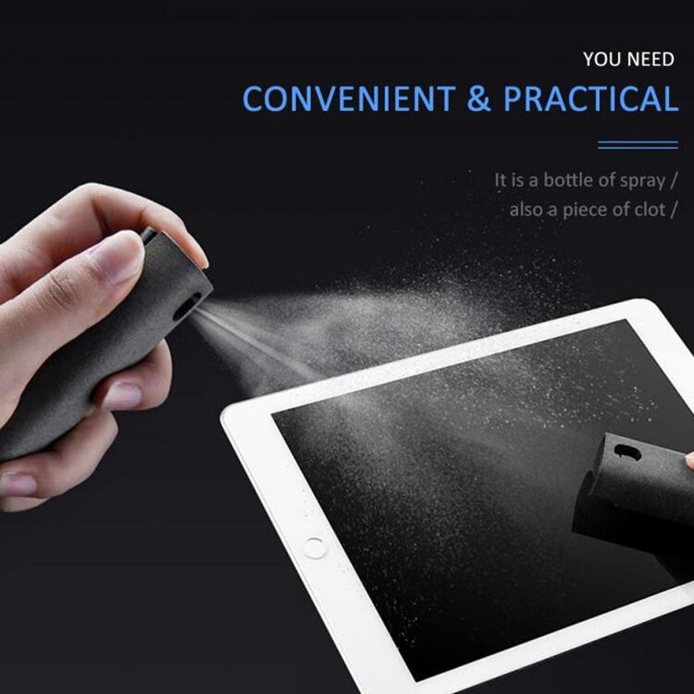 2-in-1 Display-Reiniger – Spray + Mikrofaser für Handy & Tablet