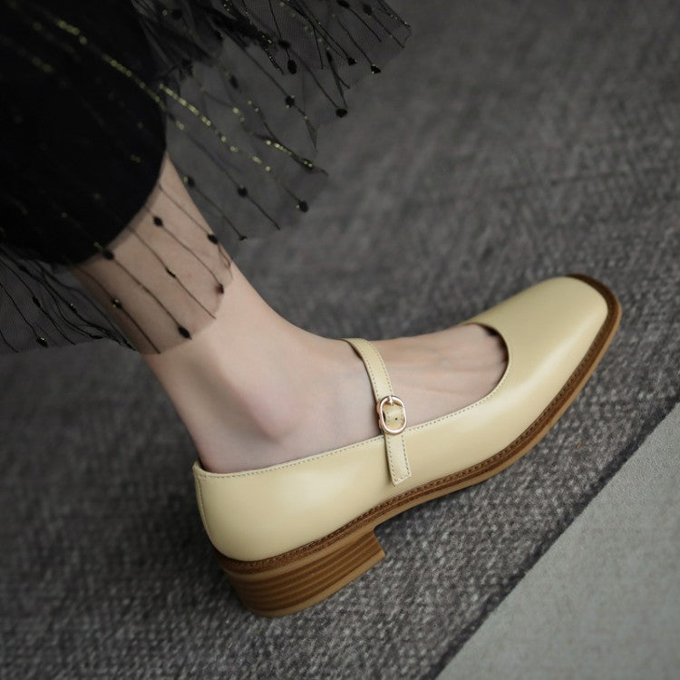 Retro-Halbschuhe mit mittlerem Absatz