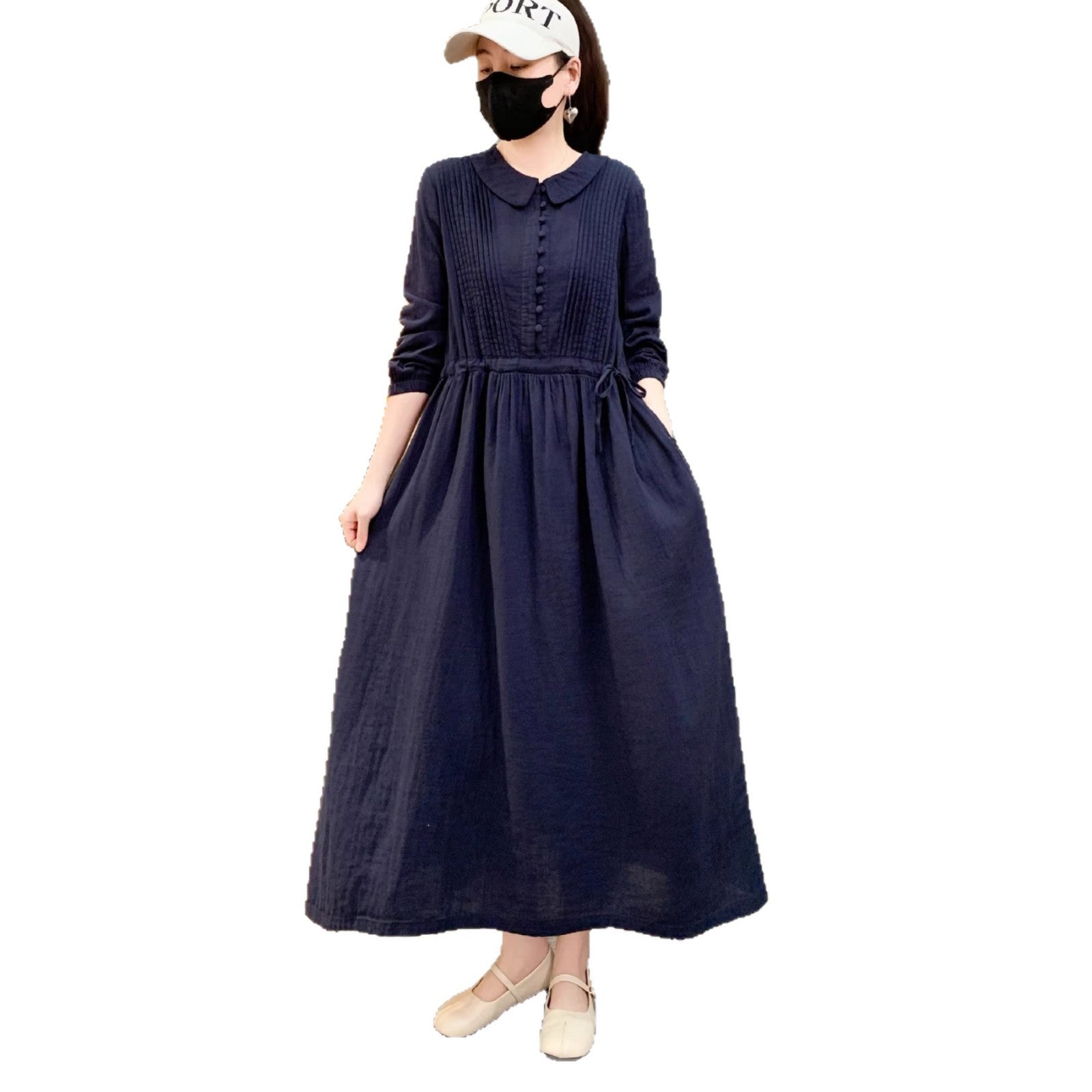 Retro-Kleid mit Langarm