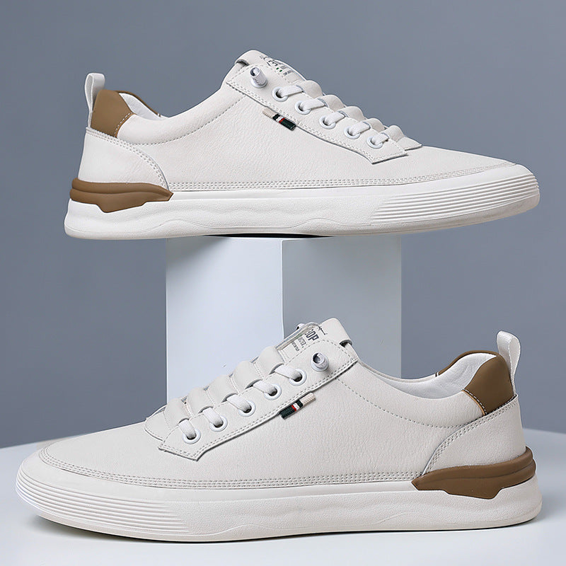 Atmungsaktive Herrensneaker Slip-On, flach, weiss – Bild 2 | LuxeStyle