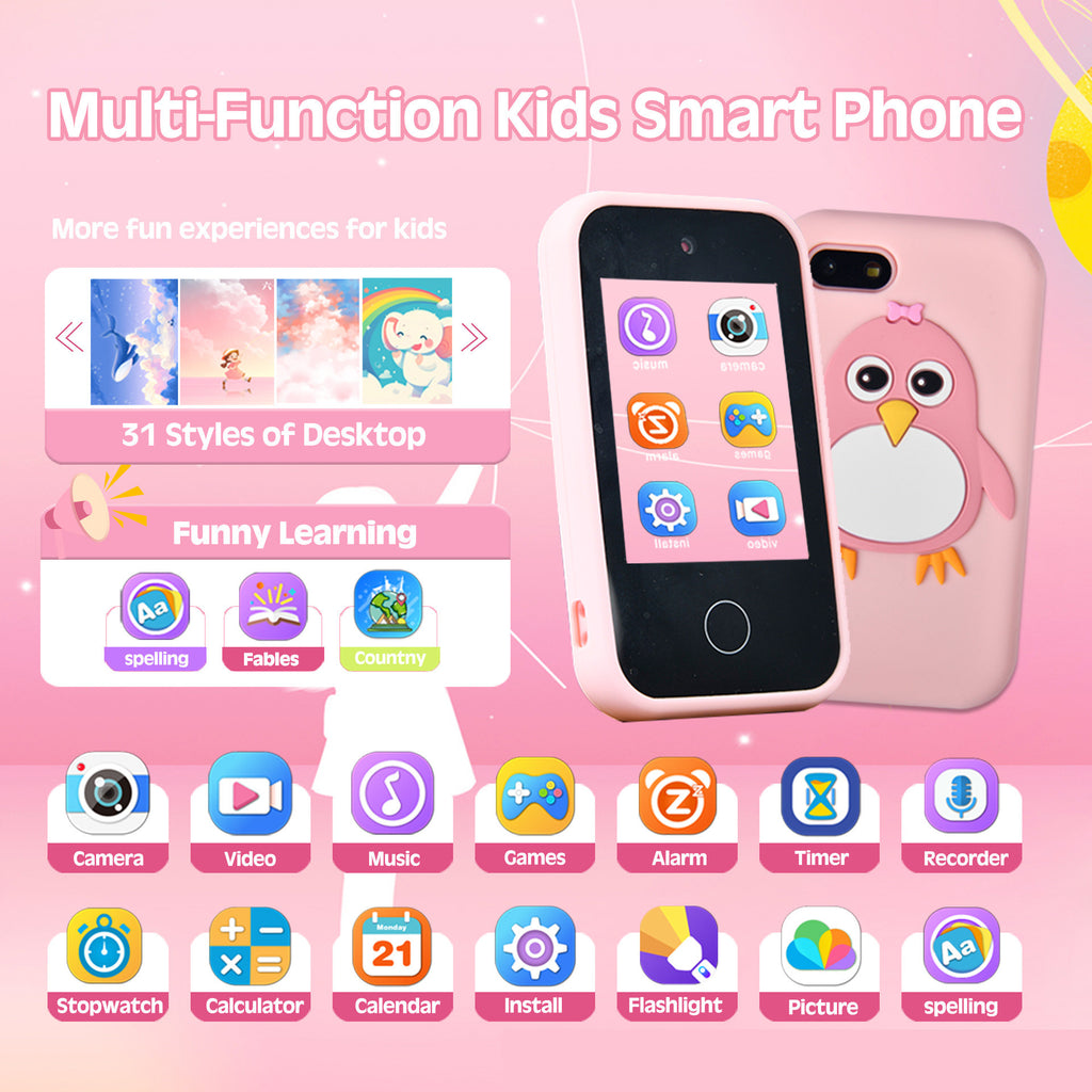 Kindersmartphone Silikon-Pinguin-Spielzeug