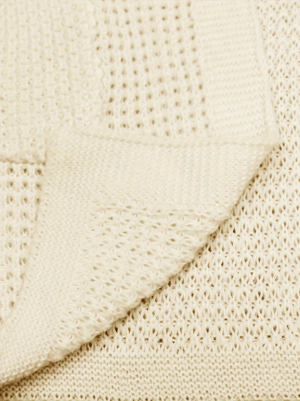 Boho Plus-Grösse Langarm Strickcardigan mit Laternenärmeln