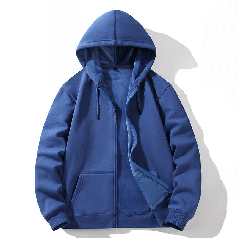 Herren Kapuzen-Cardigan Fleece-gefüttert