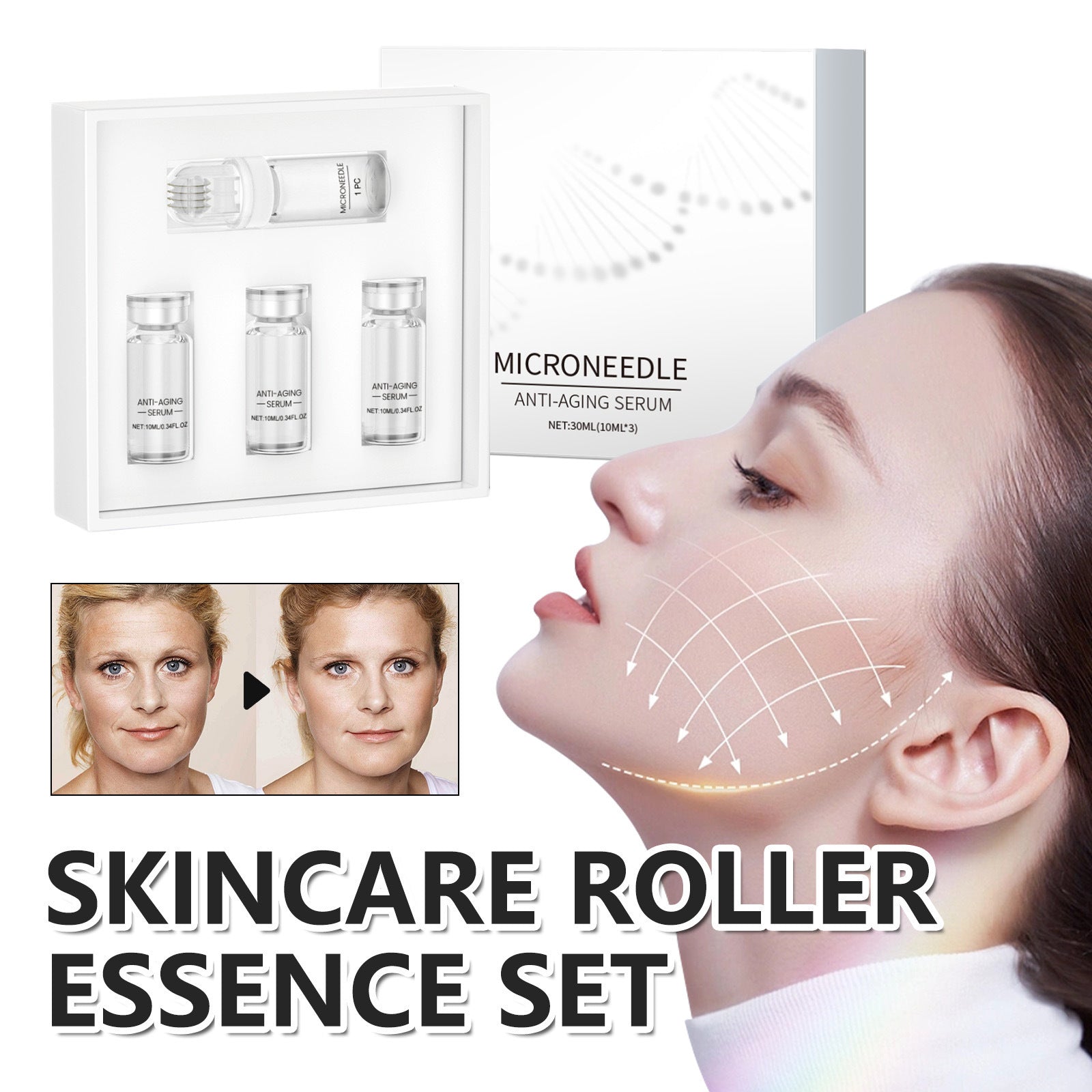 Feuchtigkeitsspendendes Roller Serum Set
