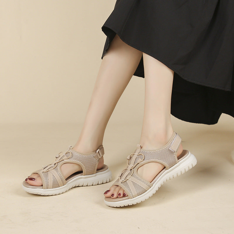 Atmungsaktive Mesh-Sandalen mit Plateau – Bild 7 | LuxeStyle