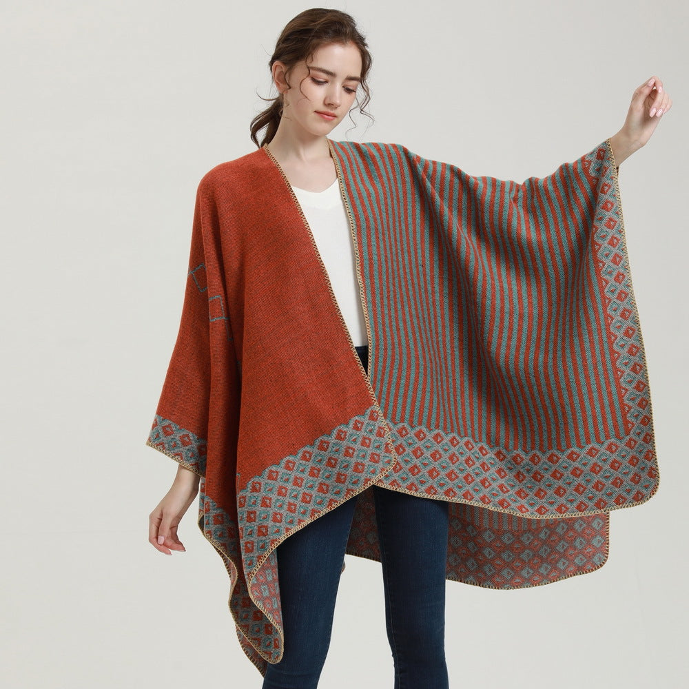 Herbst‑Winter‑Schal in geometrischem Muster – Bild 9 | LuxeStyle