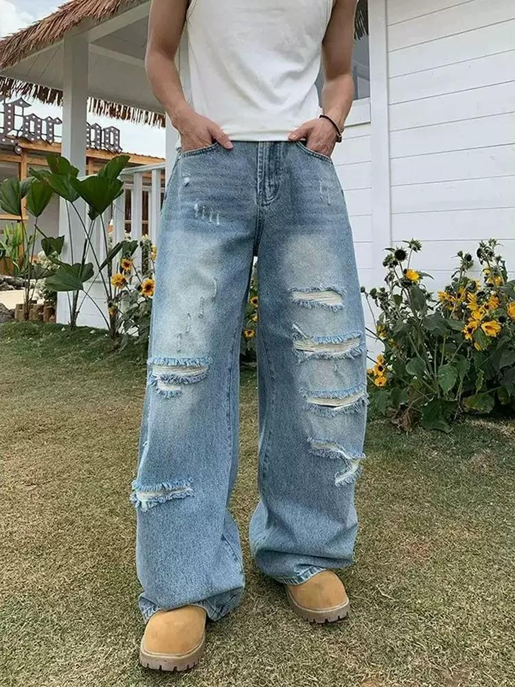 Retro Washed Ripped Jeans für Herren