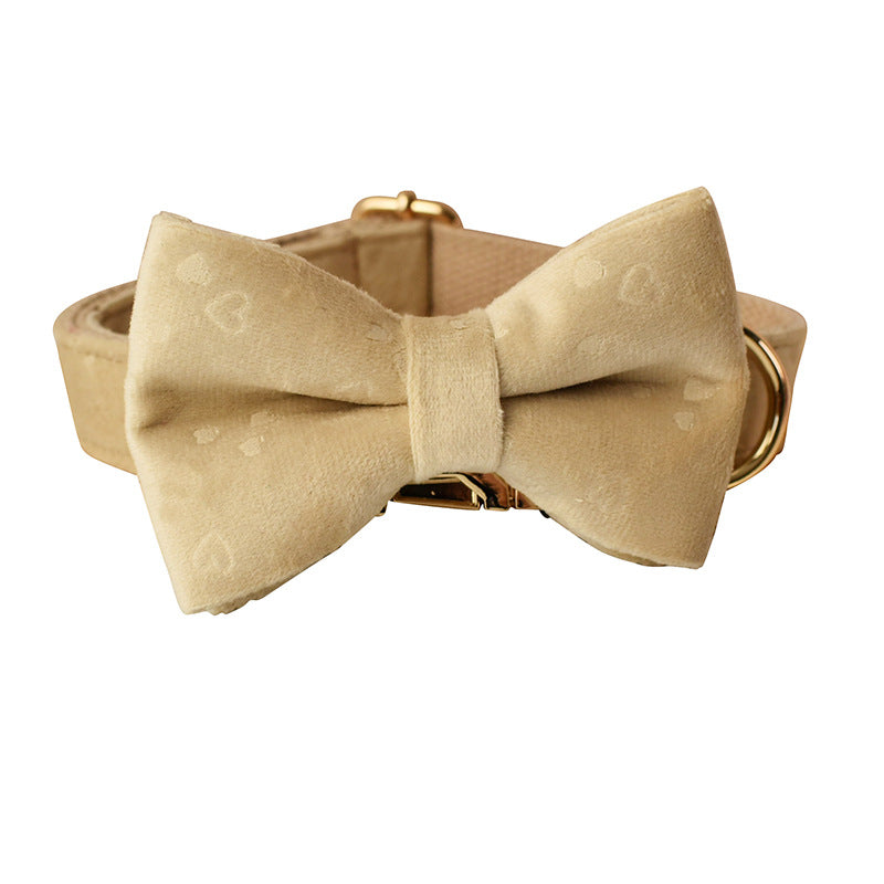 Nude Love Samt-Hundehalsband mit Fliege – Bild 5 | LuxeStyle