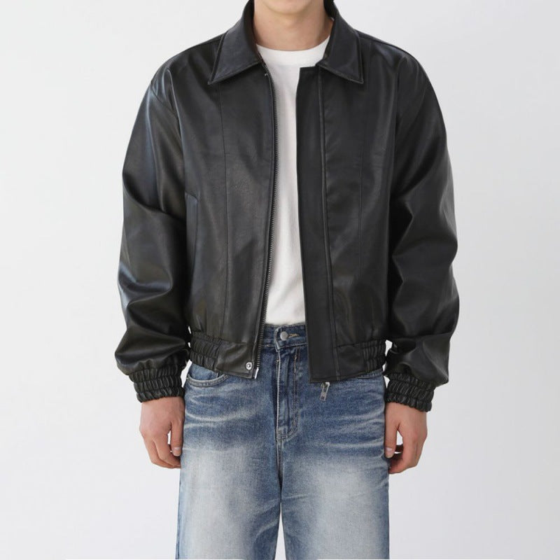 Lässige PU-Lederjacke für Herren