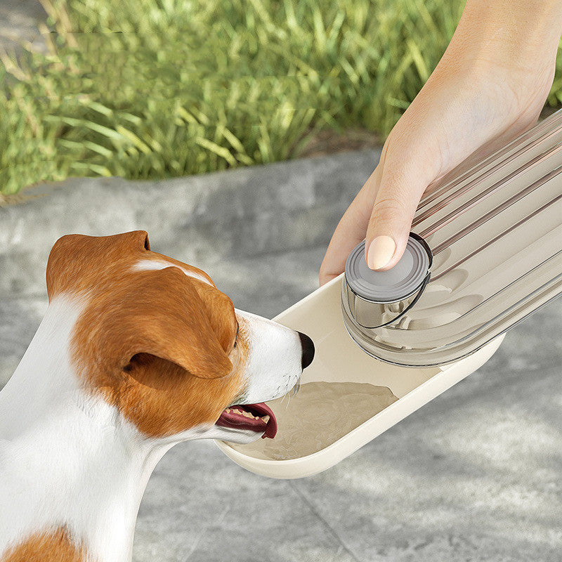 2-in-1 Trink- und Futterflasche für Haustiere