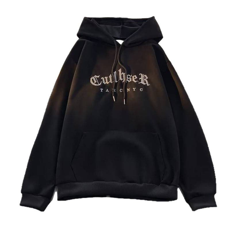 Premium Hoodie mit Letter-Stickerei