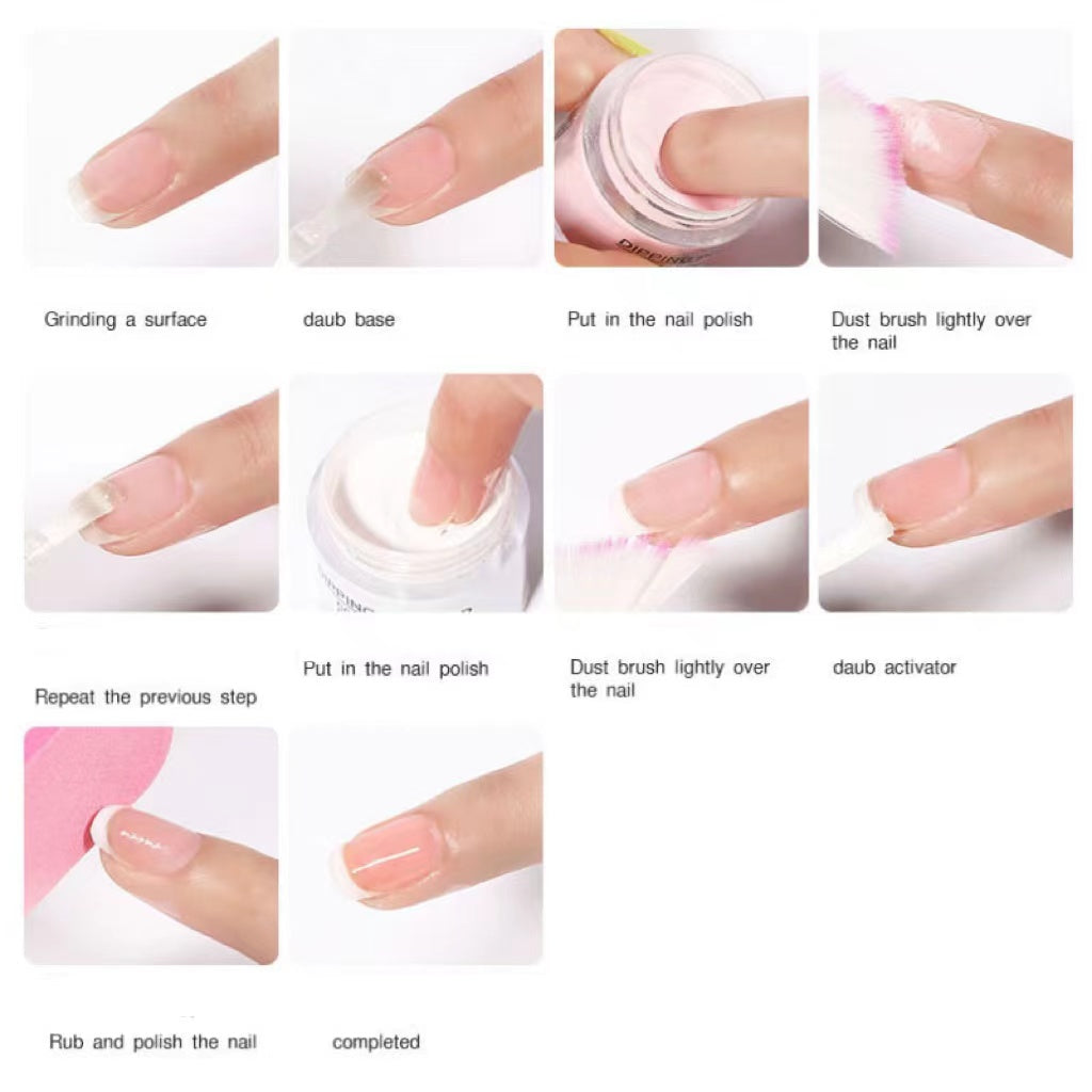 Nageldesign-Infiltrations-Pulver-Set mit Gummidichtung – Bild 4 | LuxeStyle