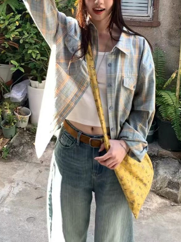 Lässige Bluse mit Schottenkaro