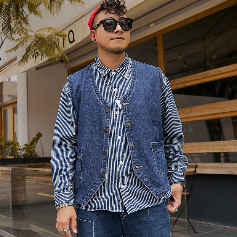 Loose-Fit Denimweste für Herren