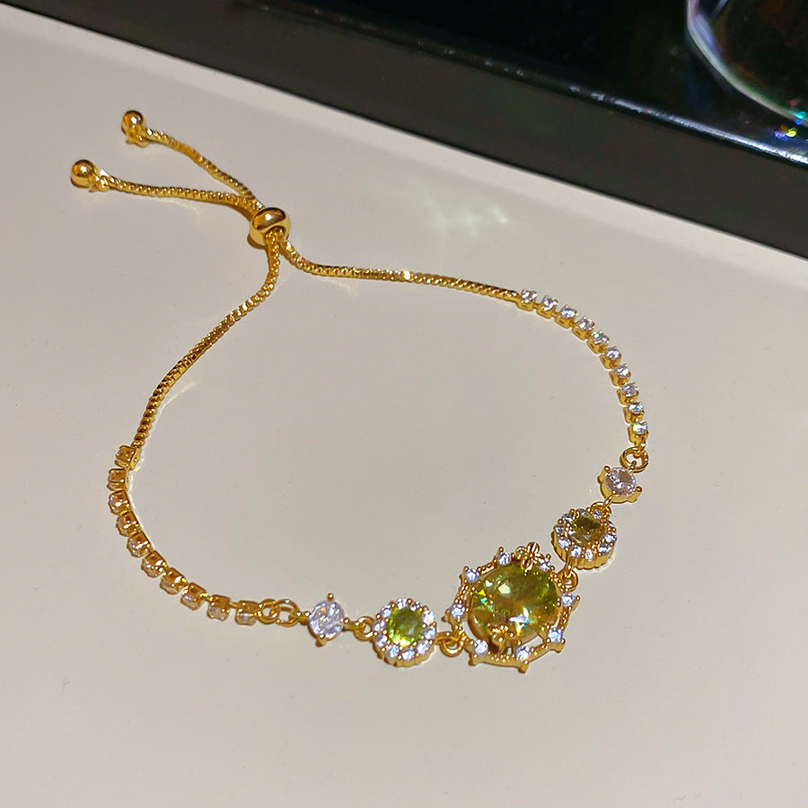 Vergoldetes Zirkonia Armband, geometrisch – Ansicht 2
