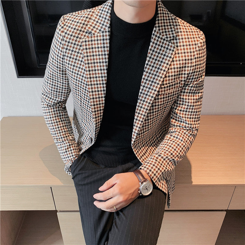 Herren Sakko mit Hahnentrittmuster – Bild 8 | LuxeStyle