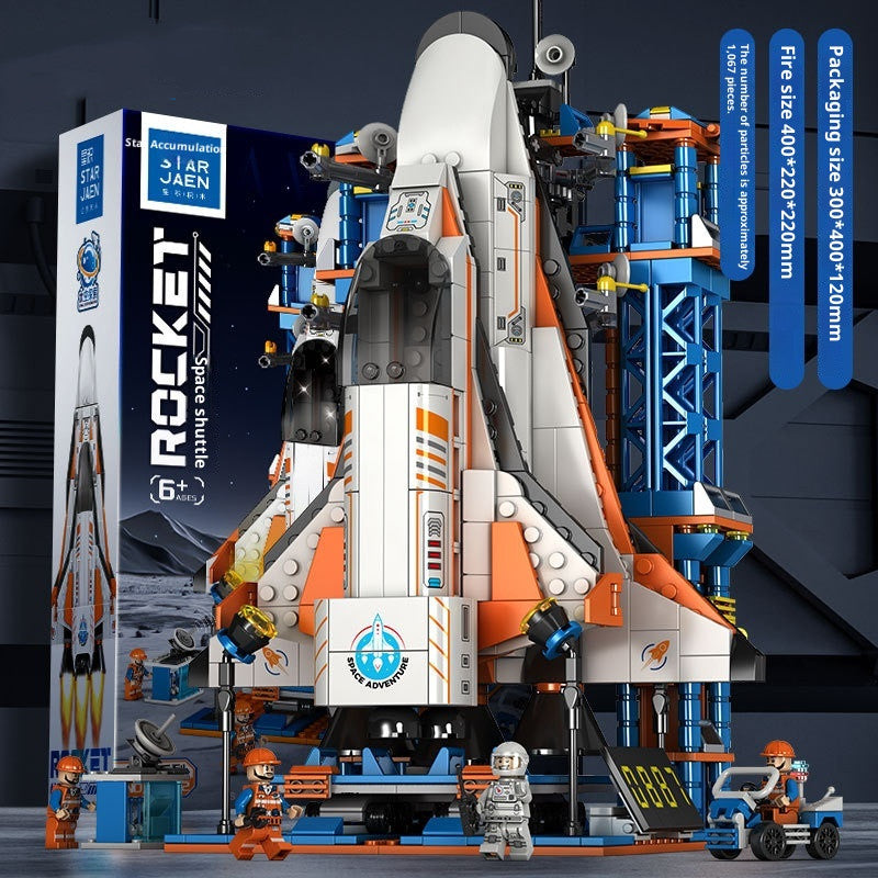 Weltraum-Rakete Bausteine Puzzle – Bild 4 | LuxeStyle