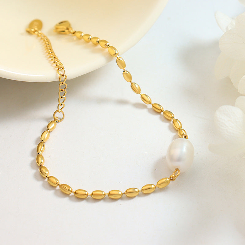 Minimalistisches Goldarmband mit Perle – Bild 6 | LuxeStyle