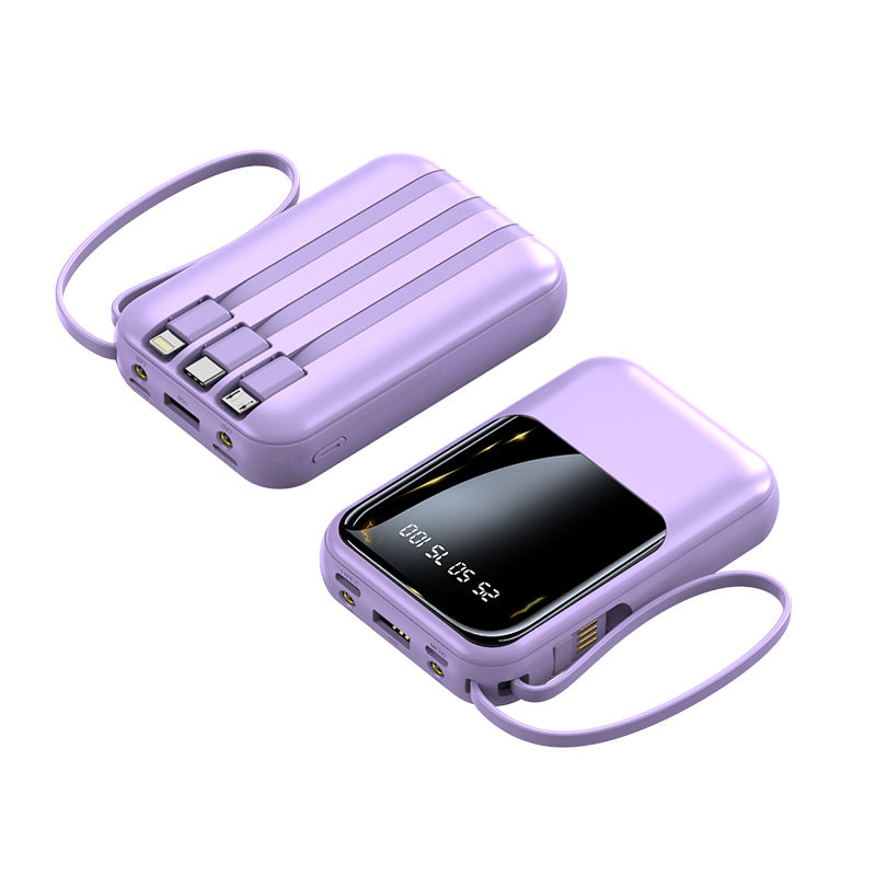 Kompakte Powerbank mit Schnellladekabel